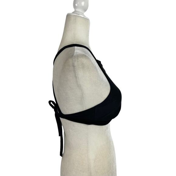 prAna Women's Black Regan High Neck Bikini Top with Mesh Detail Size Small - Picture 4 of 15